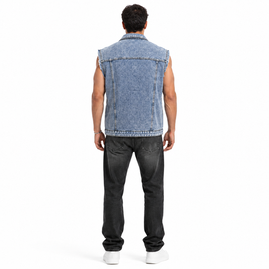 HME Men’s Premium Light Wash Denim Vest