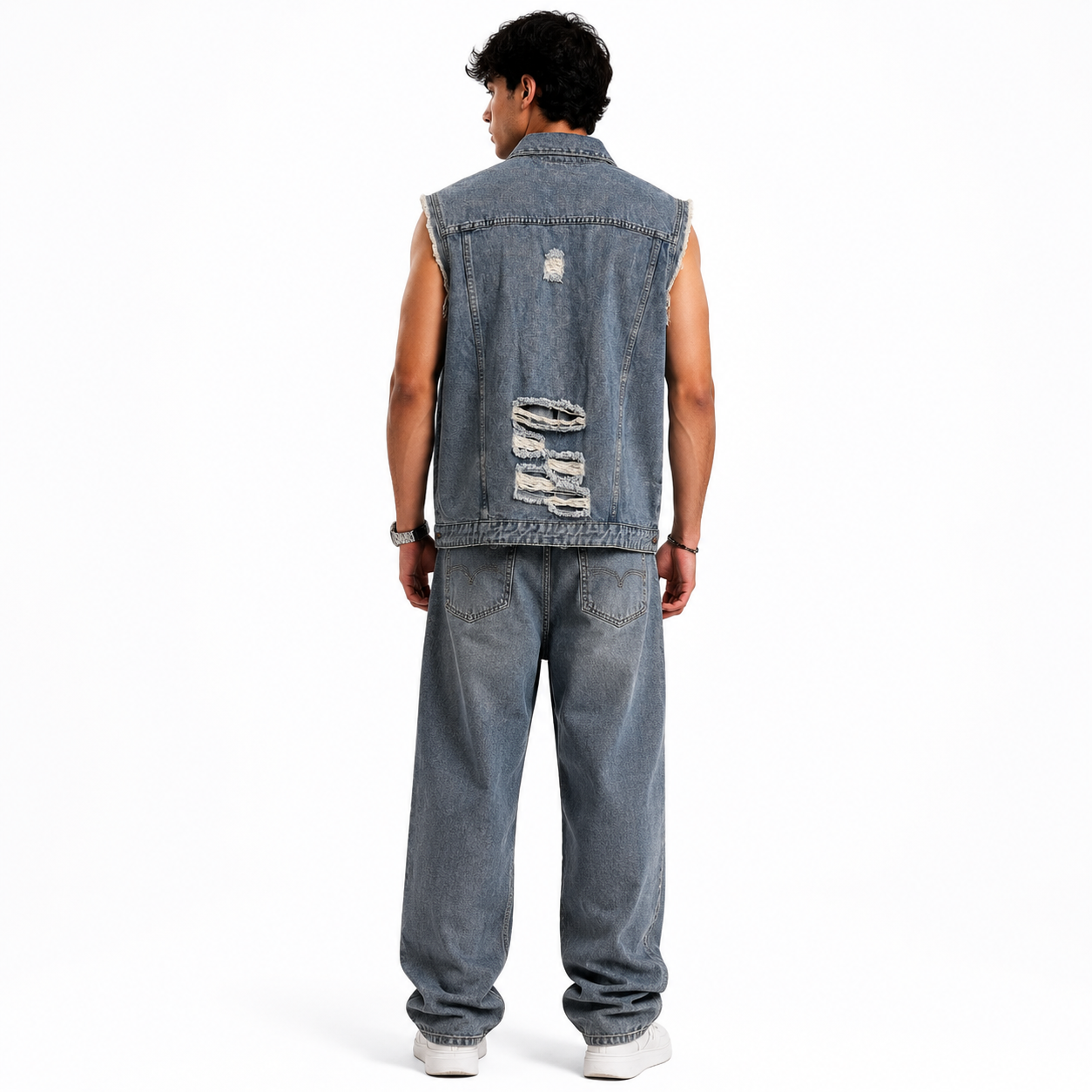 HME Men’s Heritage Light Wash Denim Vest
