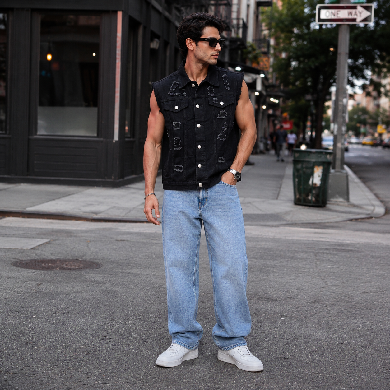 HME Men’s Indigo Denim Vest