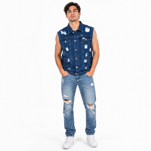 HME Men’s Dark Wash Denim Vest