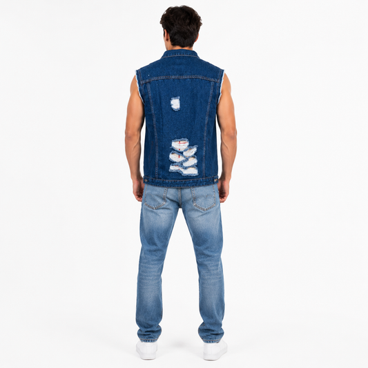 HME Men’s Dark Wash Denim Vest