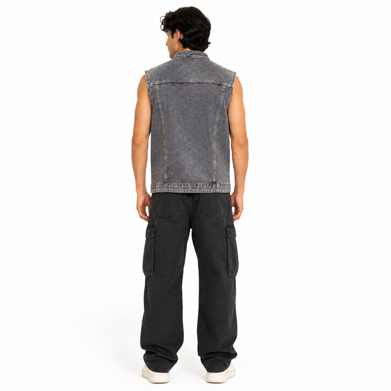 HME Men’s Grey Denim Vest