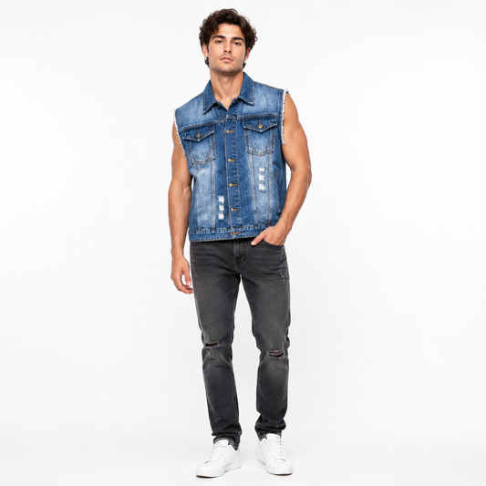 HME Men’s Signature Light Wash Denim Vest