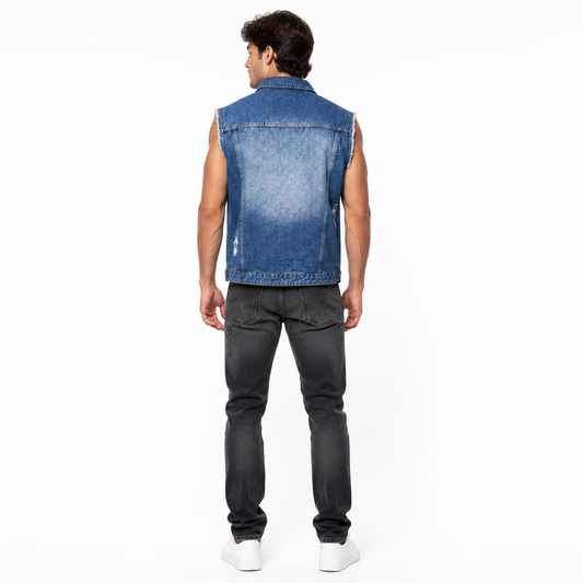 HME Men’s Signature Light Wash Denim Vest