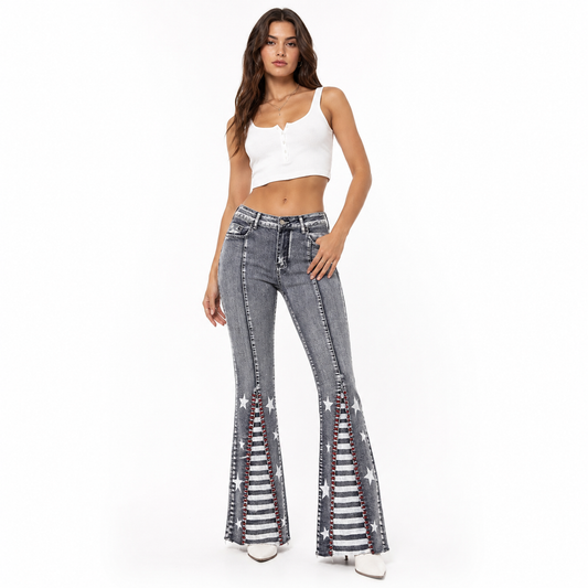 HME Women’s Luxe Mid Wash High-Rise Jeans
