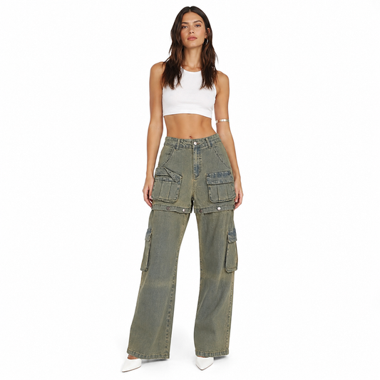 HME Women’s Tan High-Rise Jeans