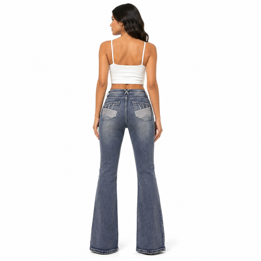 HME Women’s Aspen Mid Wash High-Rise Jeans