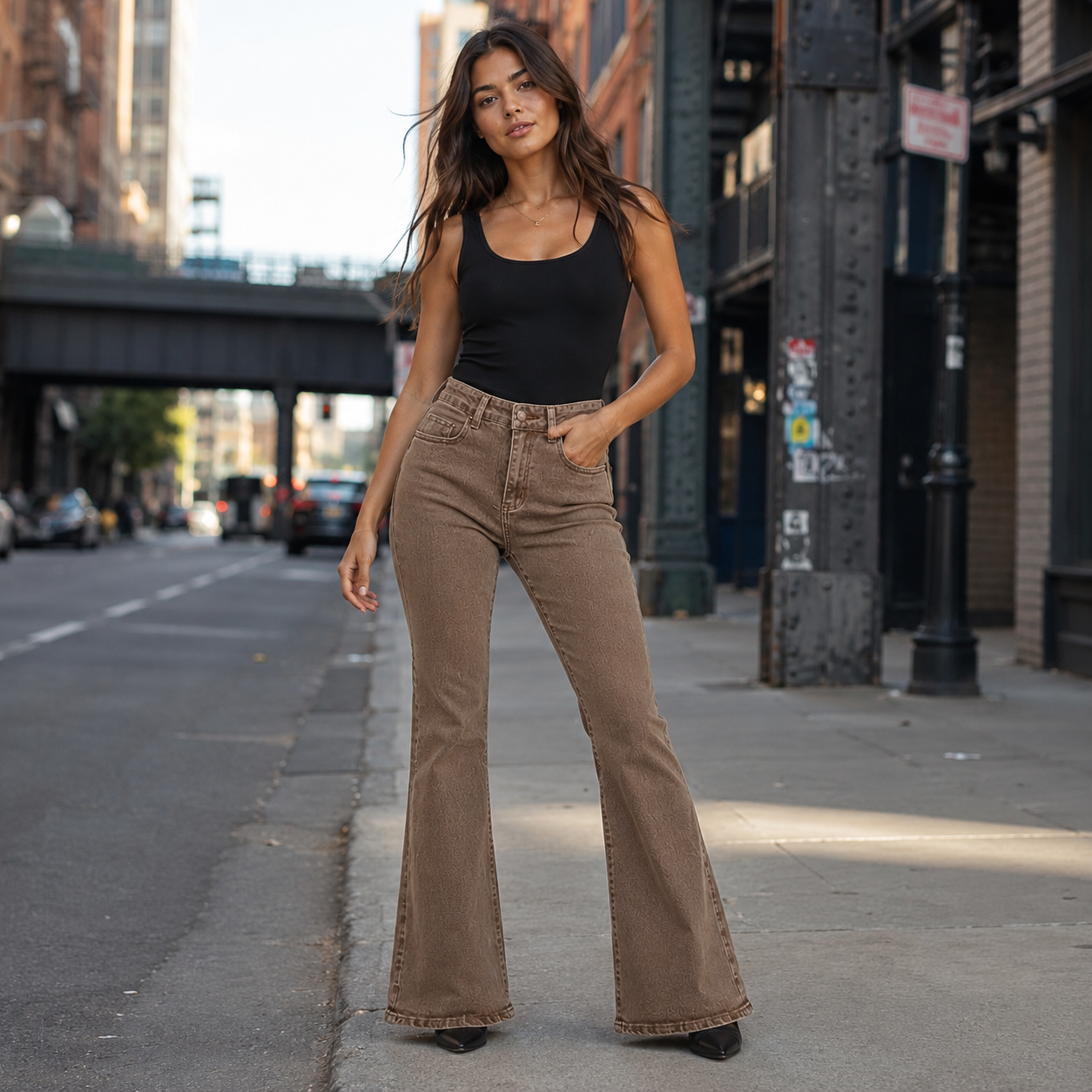 HME Women’s Rust High-Rise Jeans