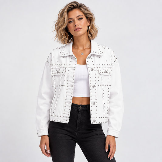 HME Women’s White Denim Jacket