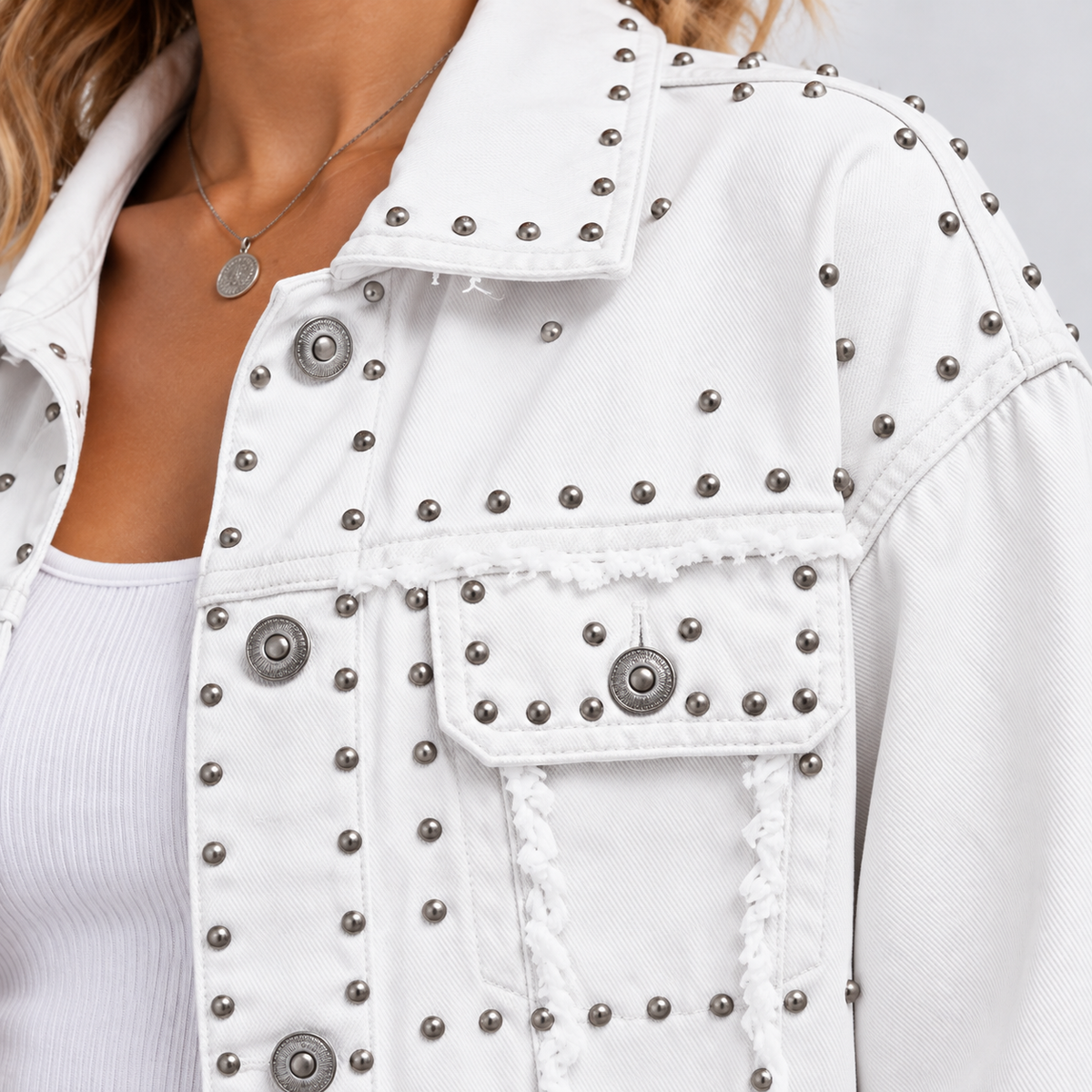 HME Women’s White Denim Jacket