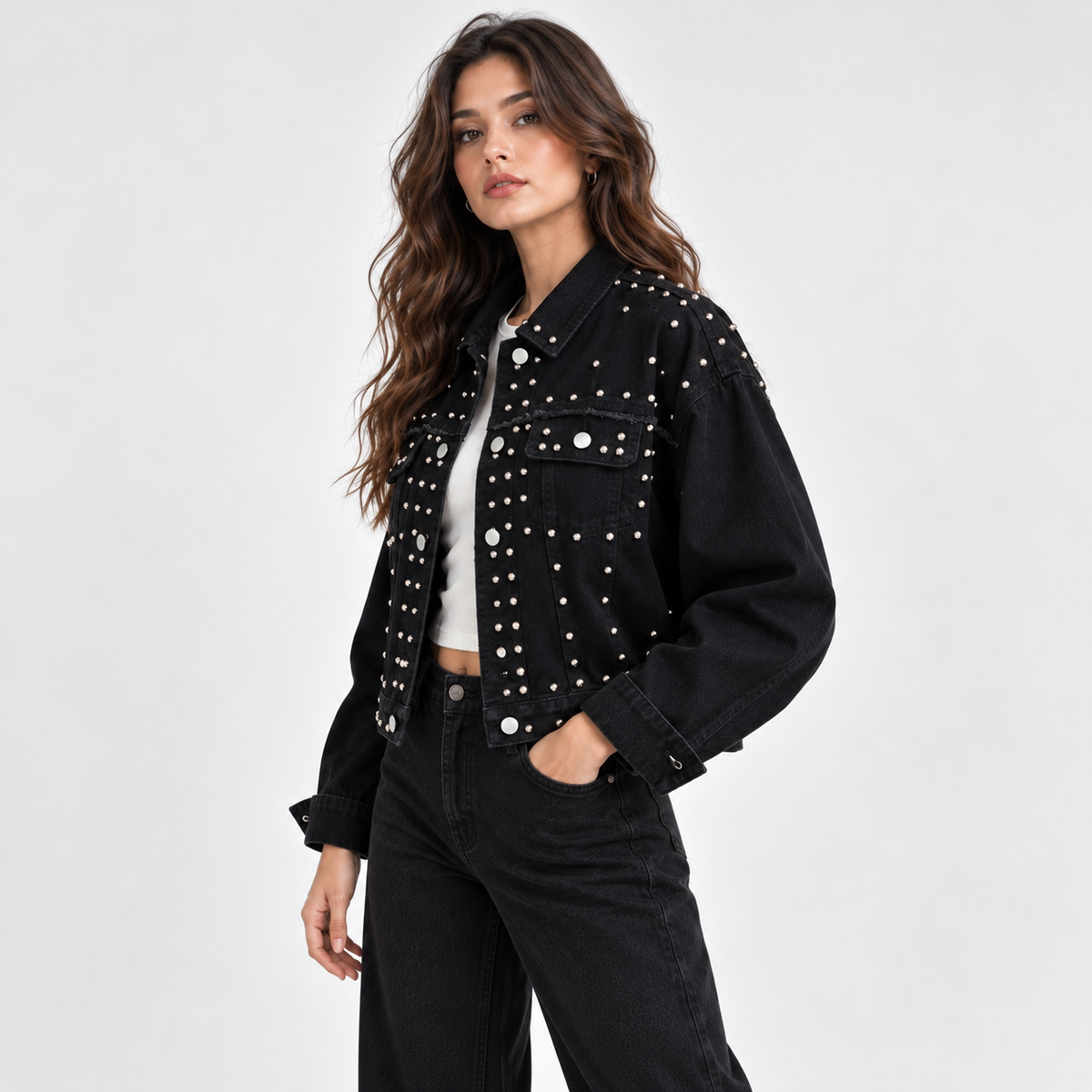 HME Women’s Black Denim Jacket