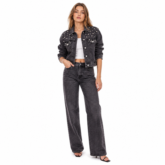 HME Women’s Classic Black Denim Jacket