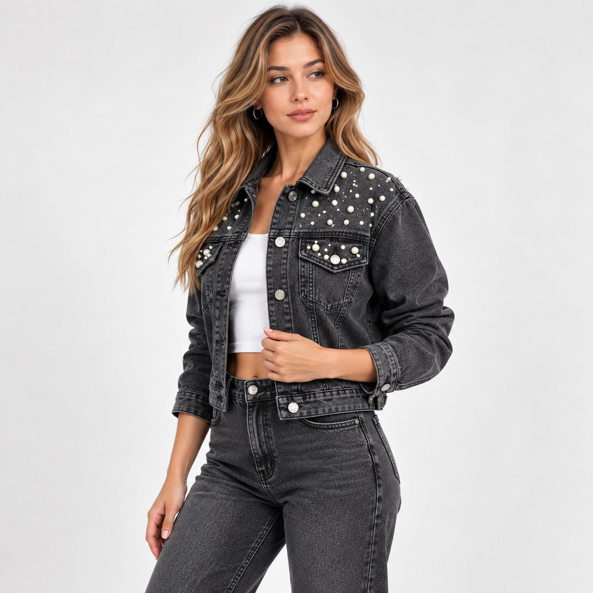 HME Women’s Classic Black Denim Jacket