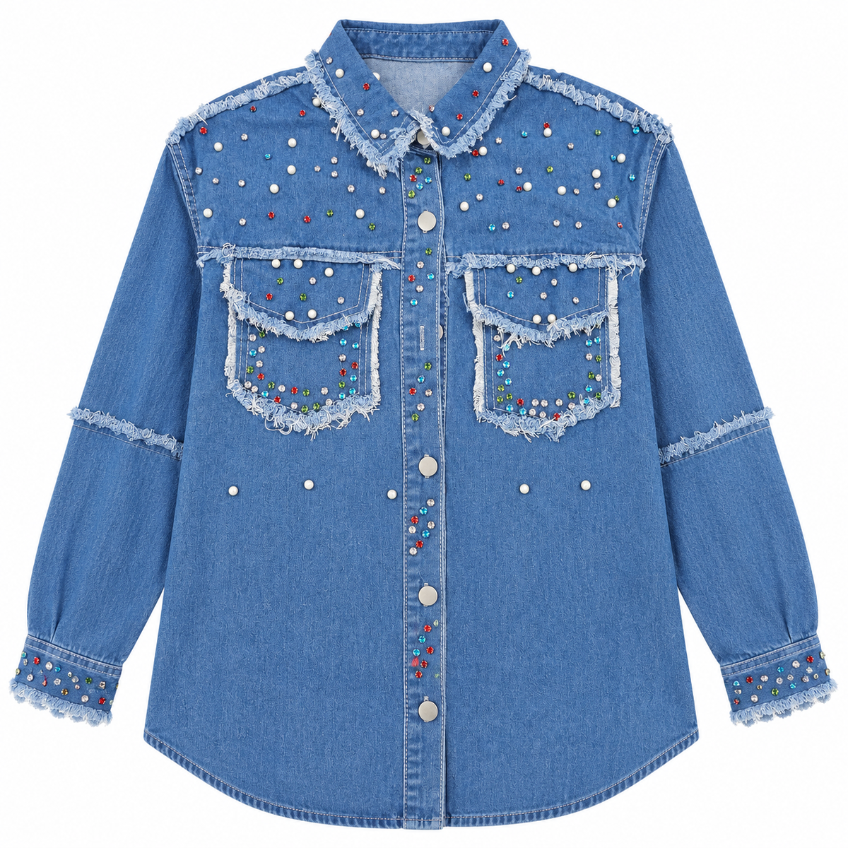 HME Women’s Classic Mid Wash Denim Jacket