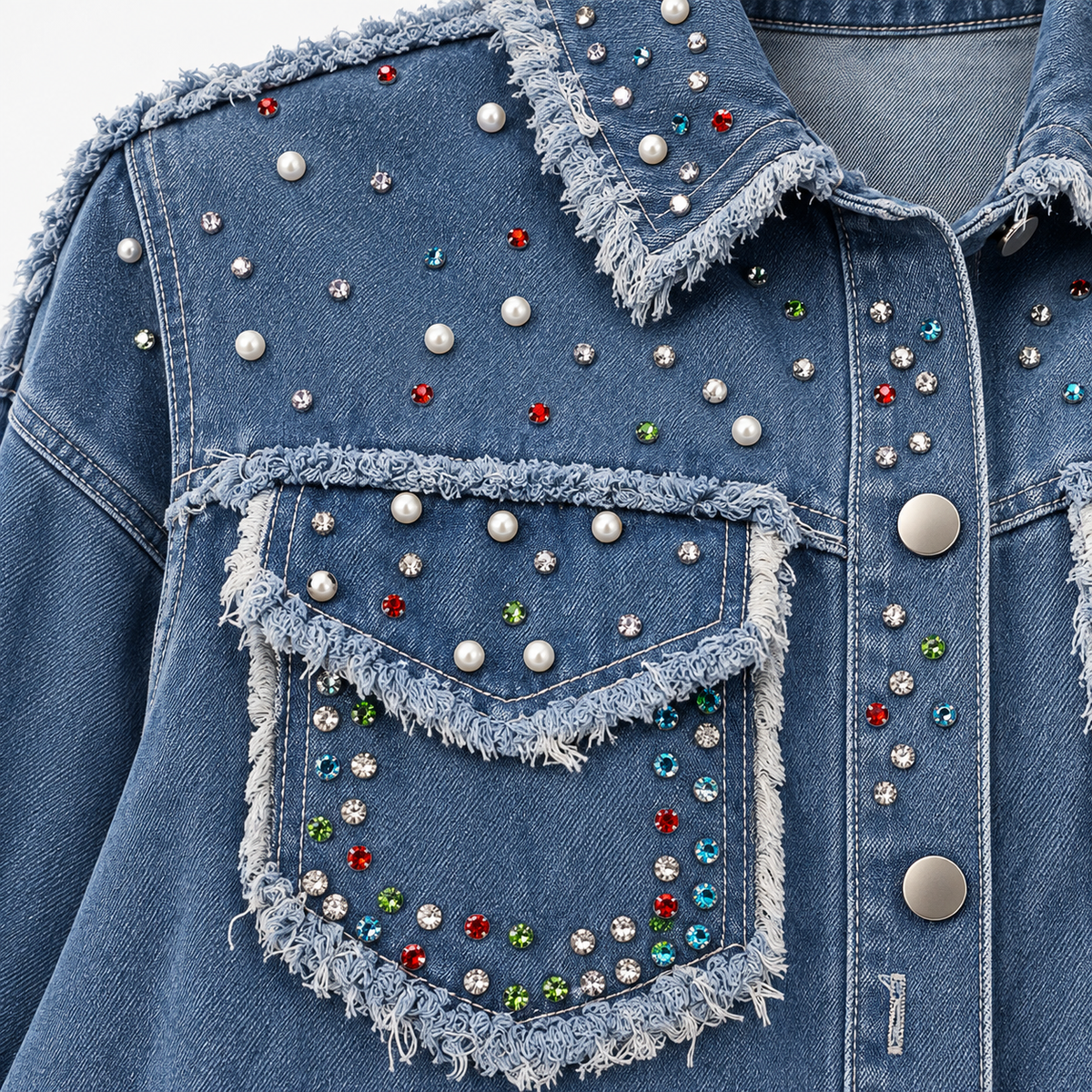 HME Women’s Classic Mid Wash Denim Jacket