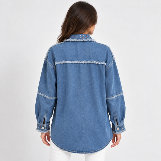 HME Women’s Classic Mid Wash Denim Jacket