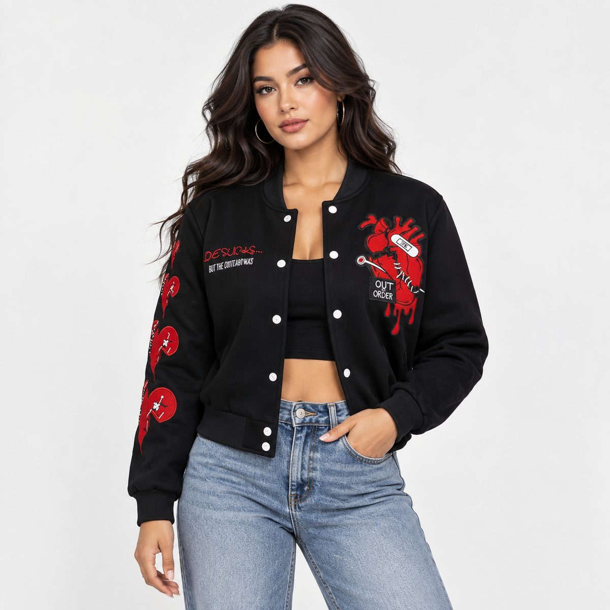 HME Women’s Heart Denim Jacket