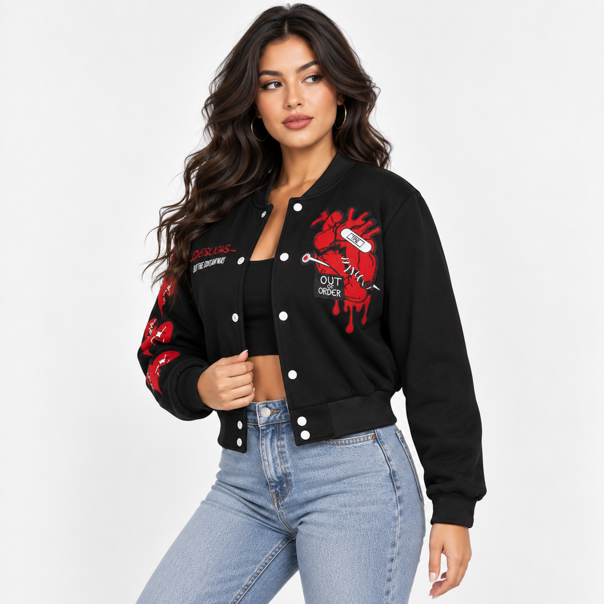 HME Women’s Heart Denim Jacket