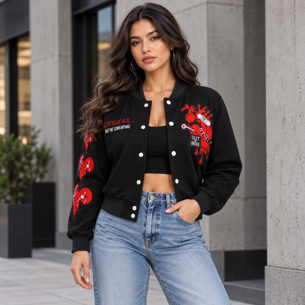 HME Women’s Heart Denim Jacket