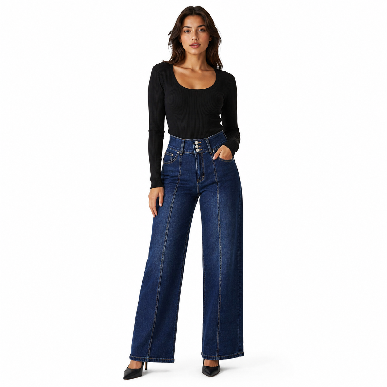 HME Women’s Aspen Dark Wash High-Rise Jeans Premium