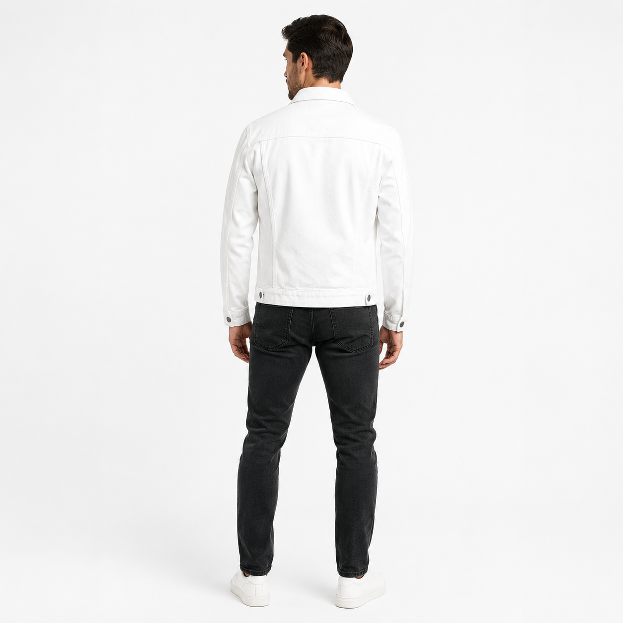 HME Men’s White Denim Trucker Jacket