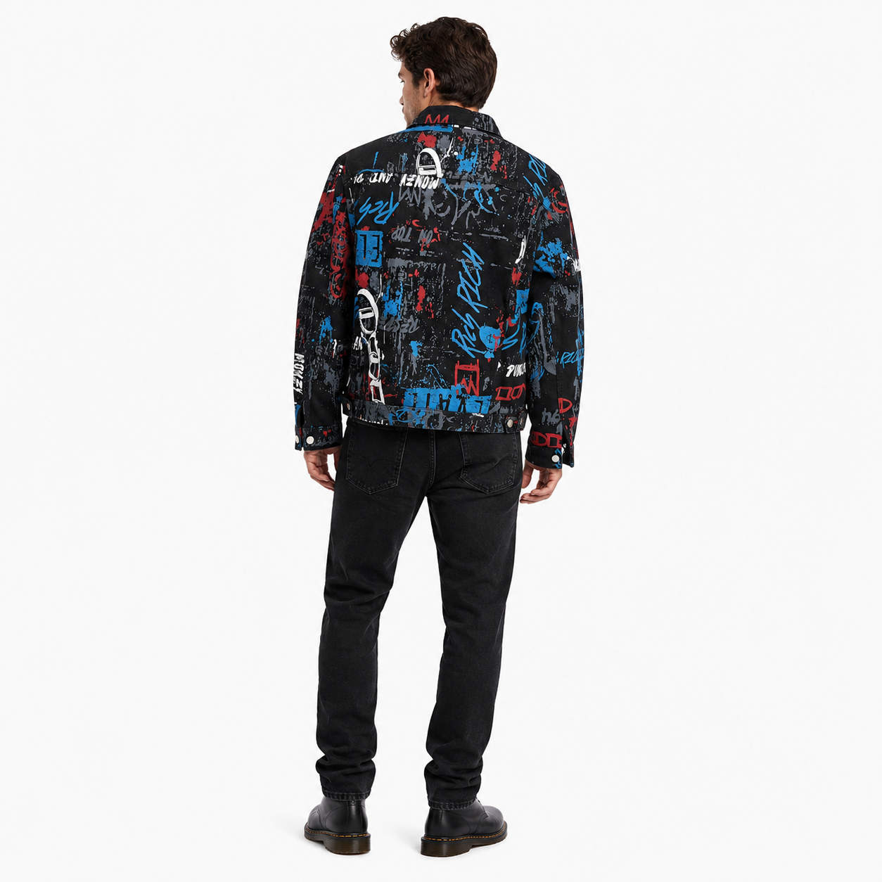 HME Men’s Icon Black Denim Trucker Jacket