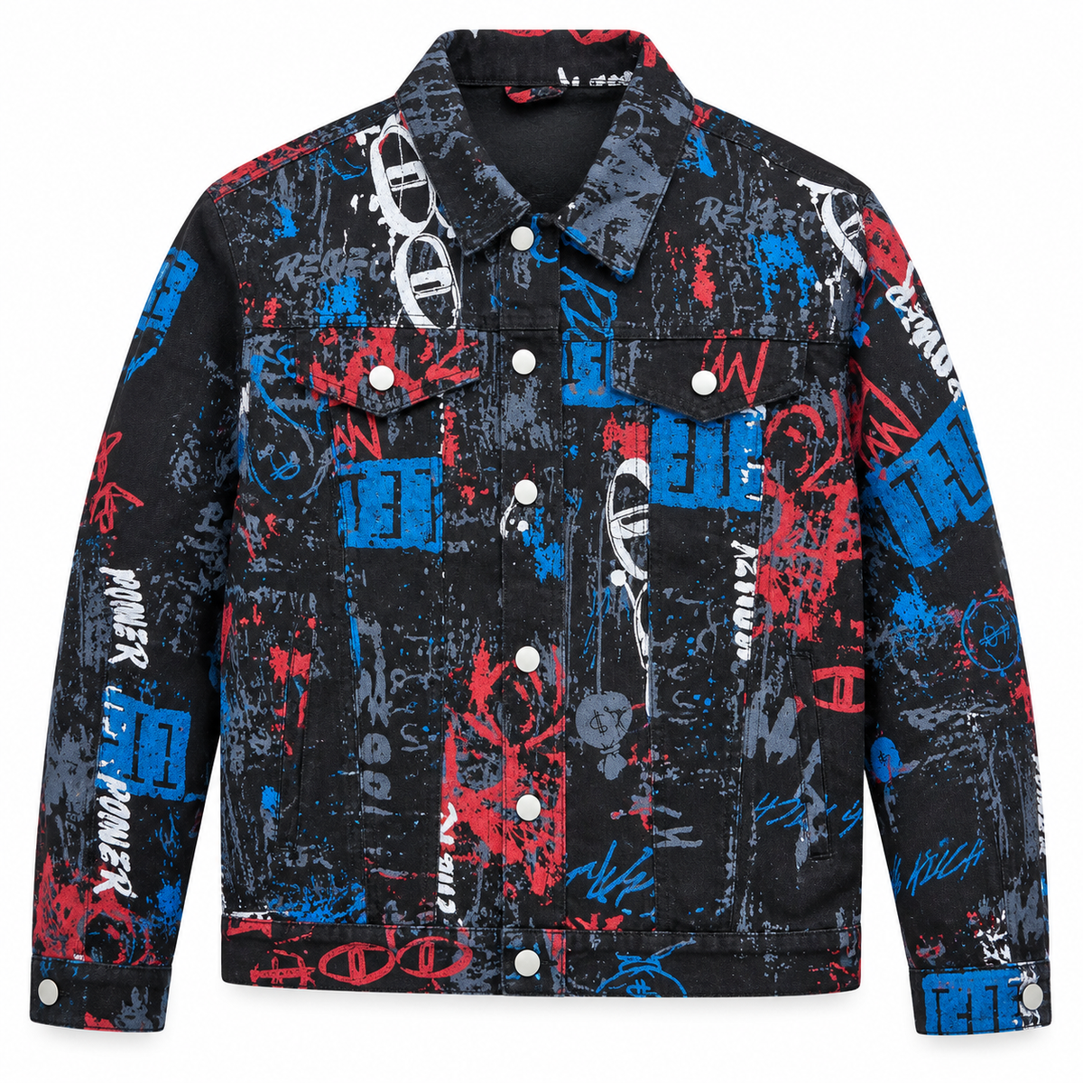 HME Men’s Icon Graphic Black Denim Trucker Jacket