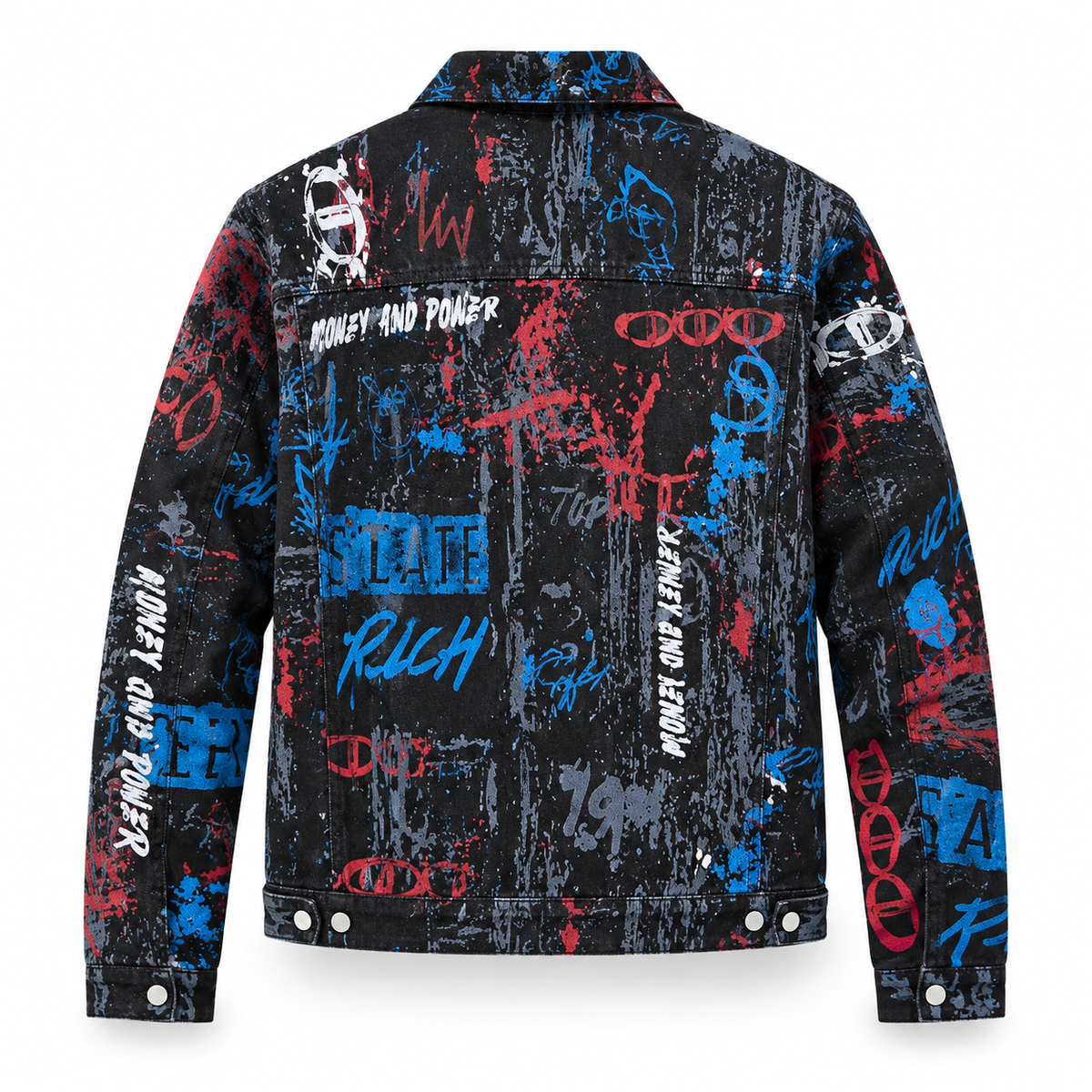 HME Men’s Icon Graphic Black Denim Trucker Jacket