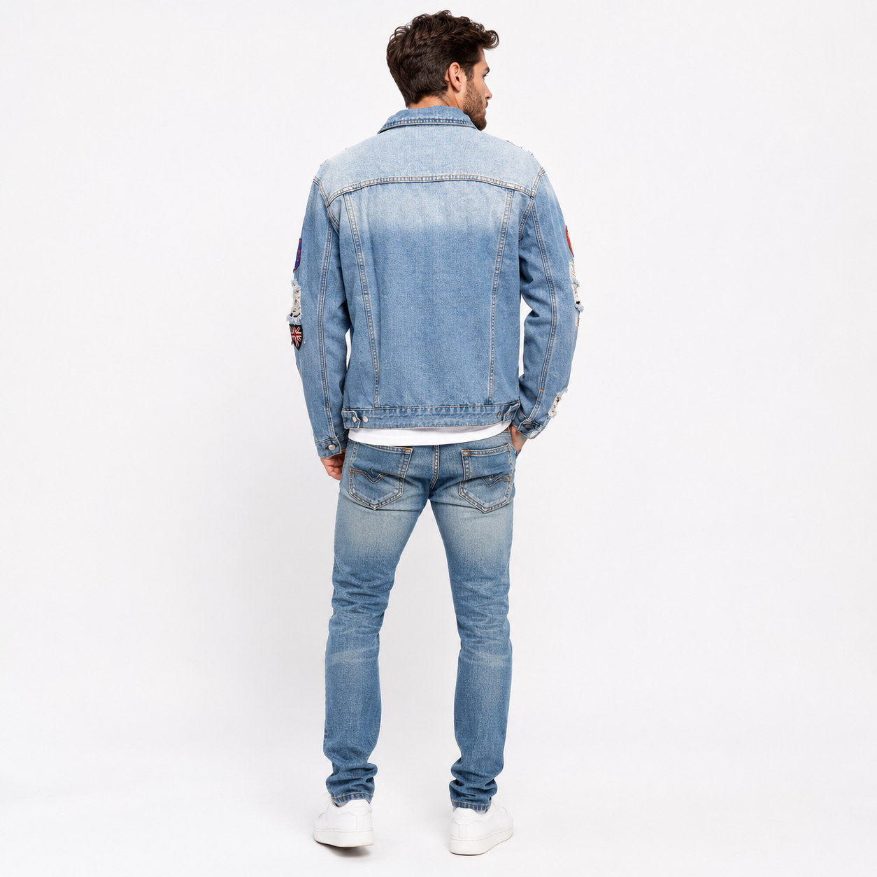 HME Men's Everyday Light Blue Denim Trucker Jacket