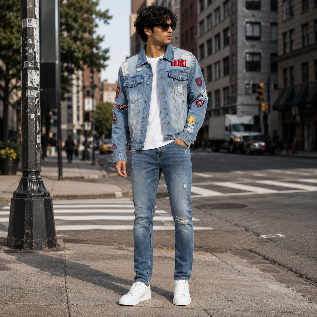 HME Men's Everyday Light Blue Denim Trucker Jacket