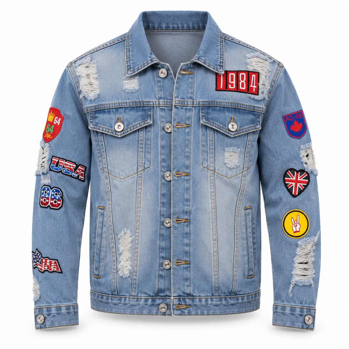 HME Men's Everyday Light Blue Denim Trucker Jacket