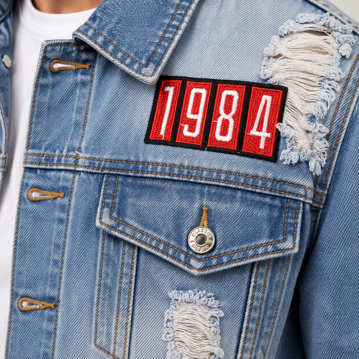 HME Men's Everyday Light Blue Denim Trucker Jacket