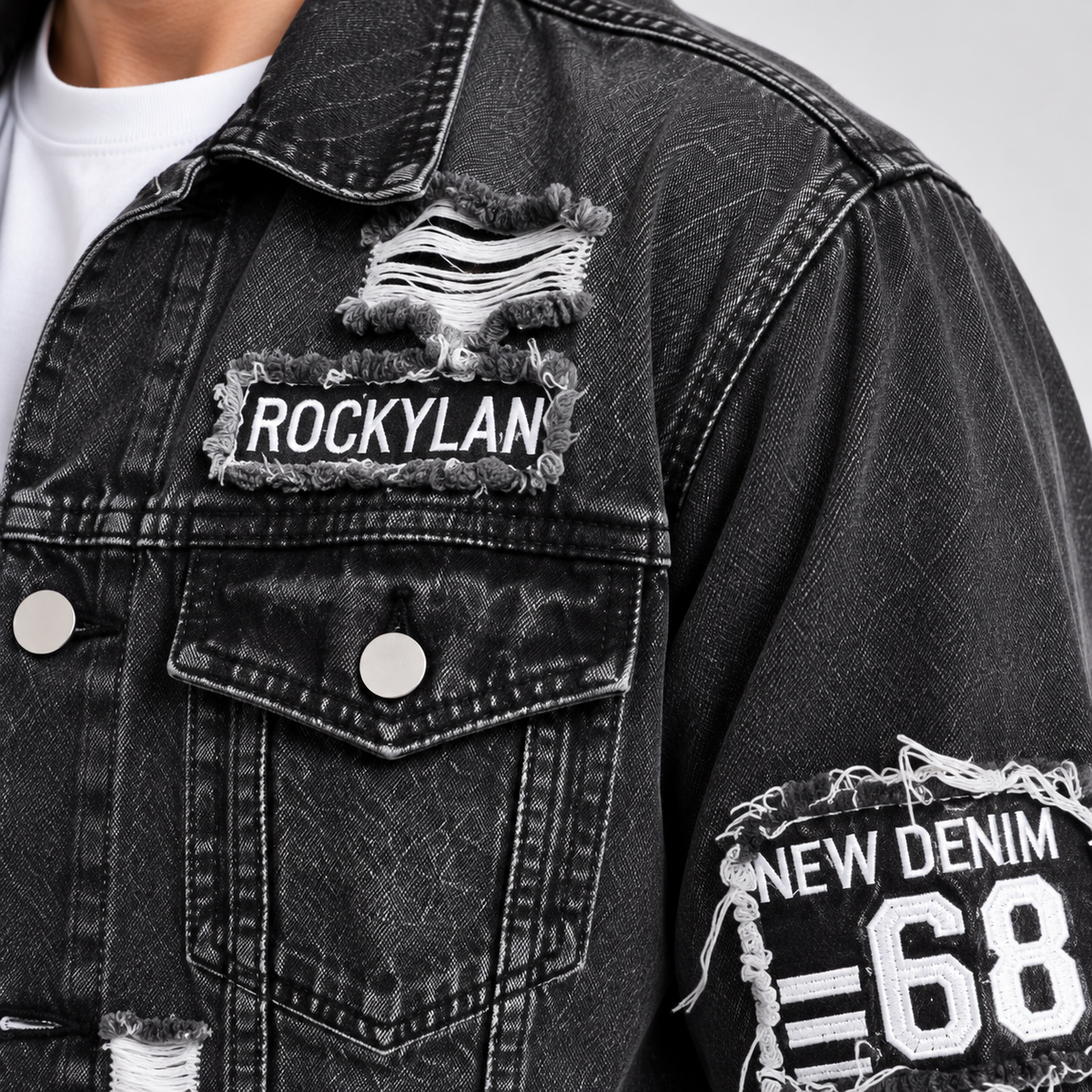 HME Men’s Original Black Denim Trucker Jacket
