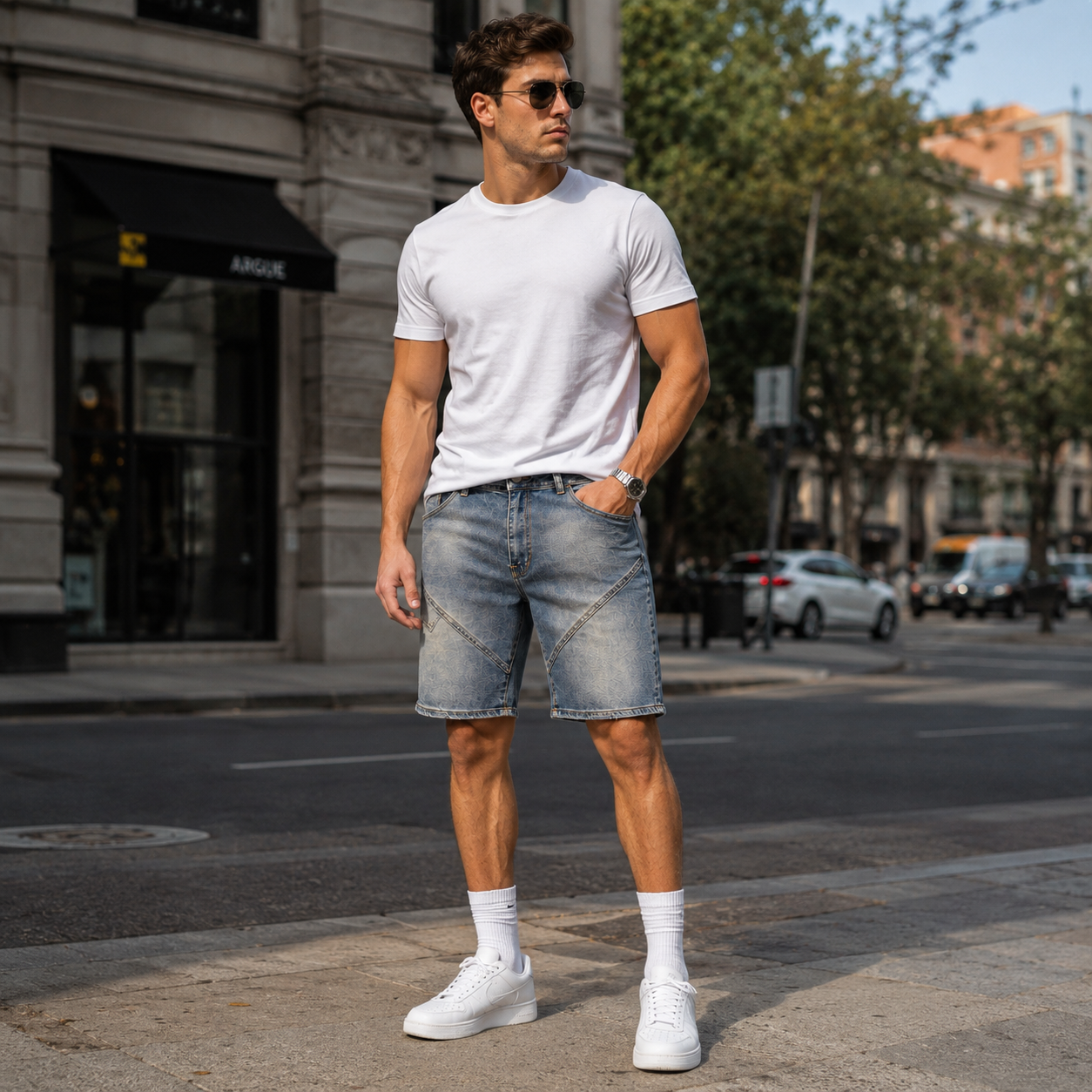 HME Men’s Everyday Light Wash Denim Shorts