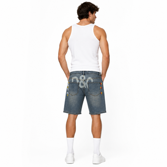 HME Men’s Luxe Light Wash Denim Shorts