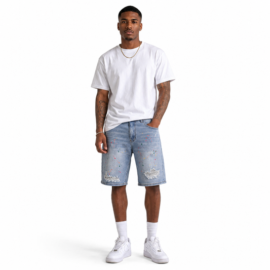 HME Men’s Icon Light Wash Denim Shorts