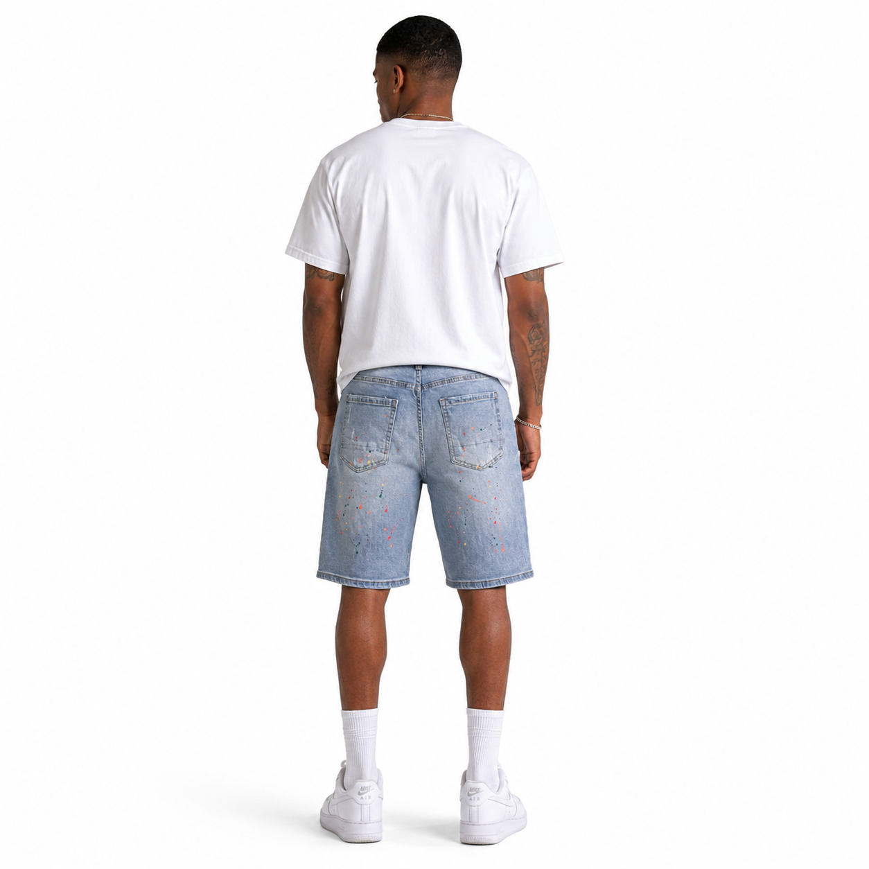 HME Men’s Icon Light Wash Denim Shorts