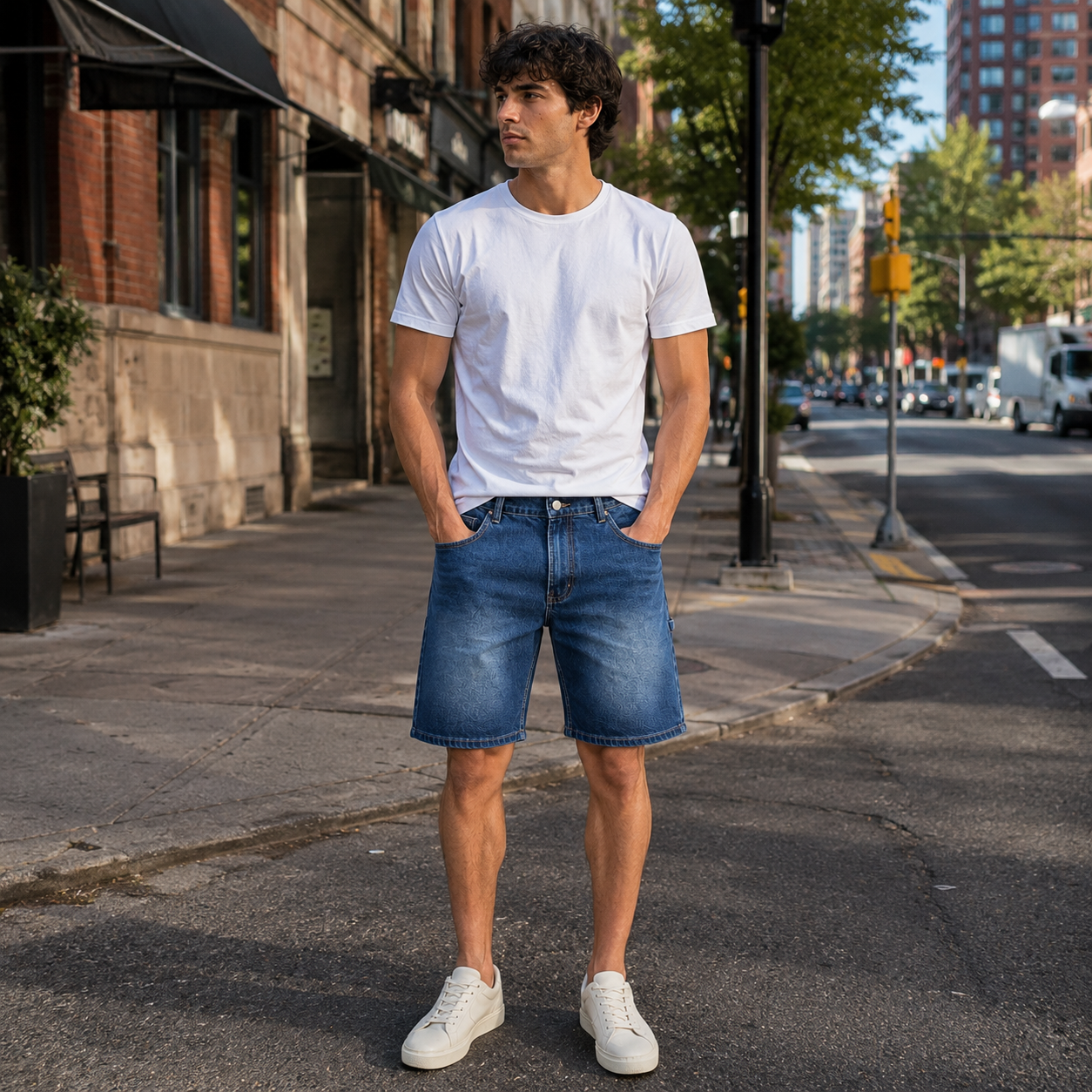 HME Men’s Dark Wash Denim Shorts
