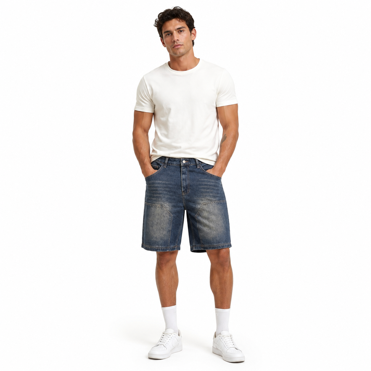 HME Men’s Charcoal Denim Shorts