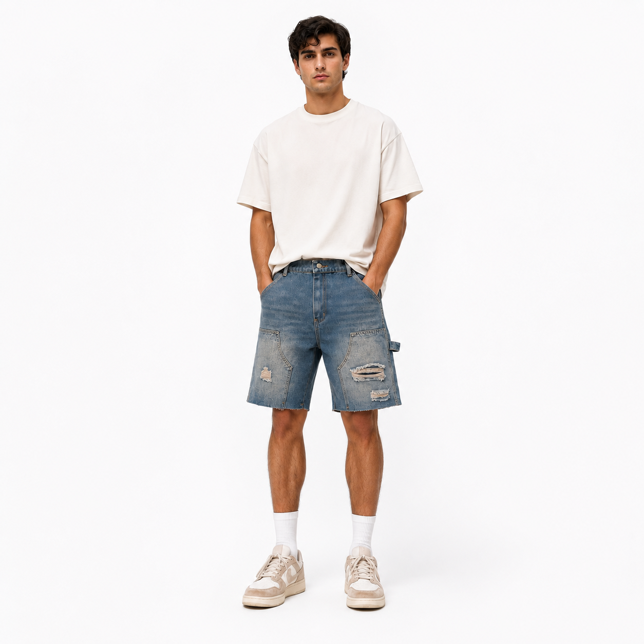 HME Men’s Studio Light Wash Denim Shorts