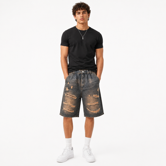 HME Men’s Classic Grey Denim Shorts