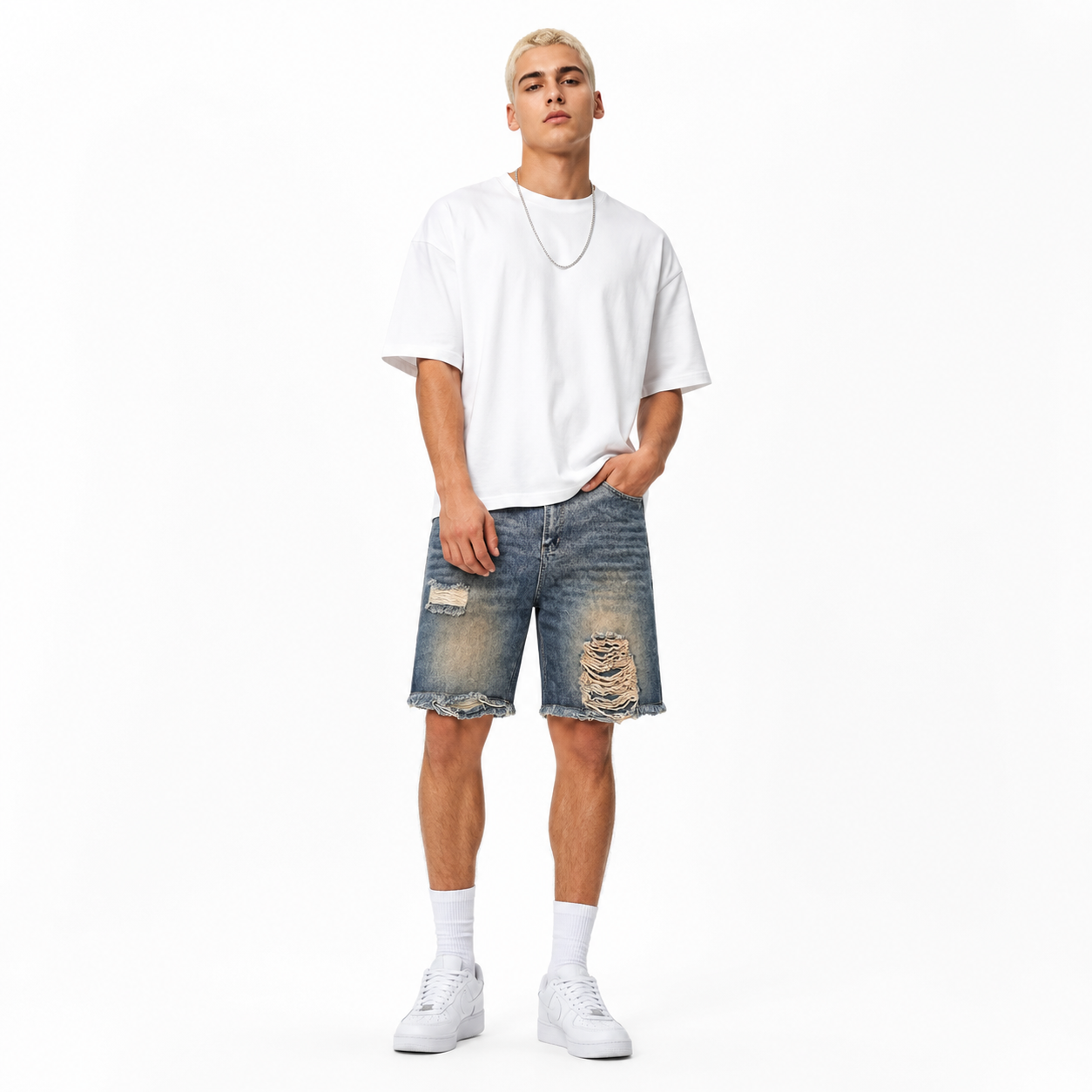 HME Men’s Signature Light Wash Denim Shorts