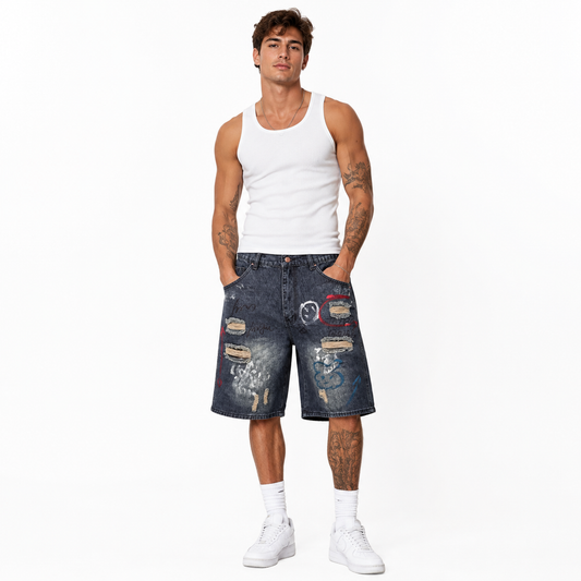 HME Men’s Premium Dark Wash Denim Shorts