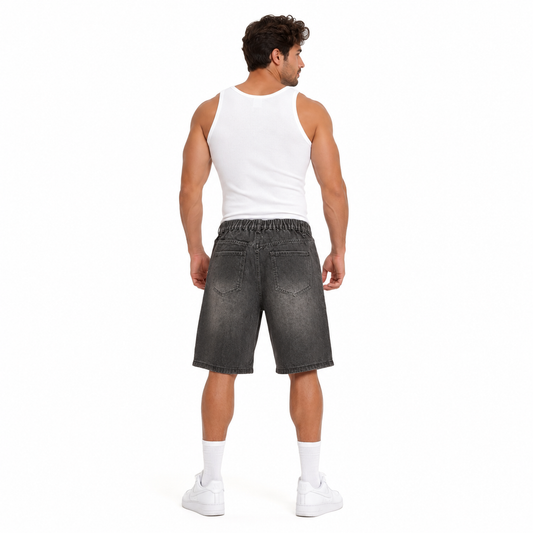 HME Men’s Black Denim Shorts