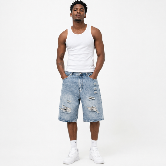 HME Men’s Heritage Light Wash Denim Shorts