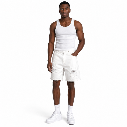 HME Men’s Light Wash Denim Shorts