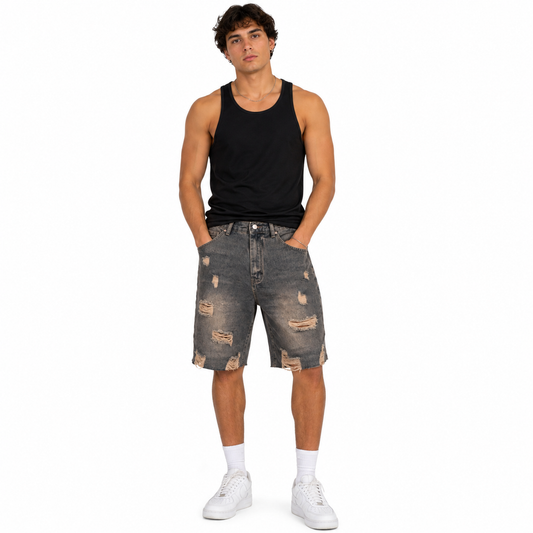 HME Men’s Classic Brown Denim Shorts