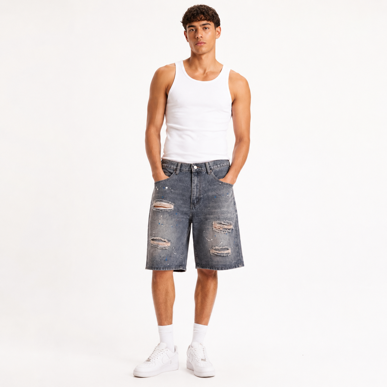 HME Men’s Original Light Wash Denim Shorts