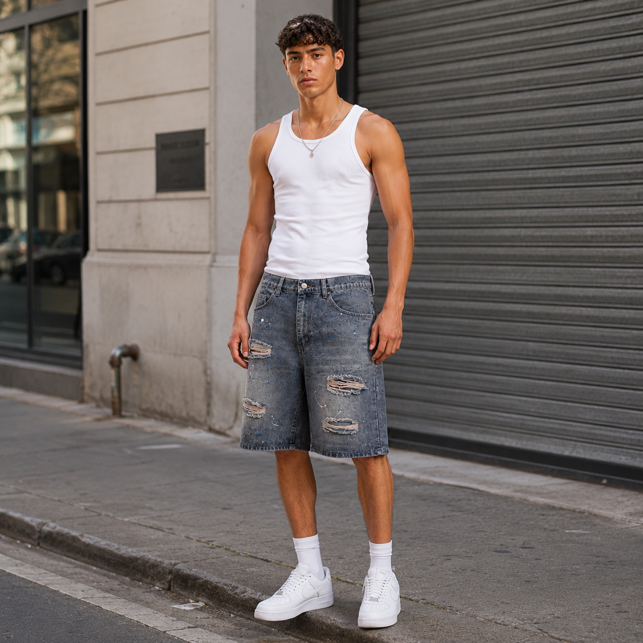 HME Men’s Original Light Wash Denim Shorts