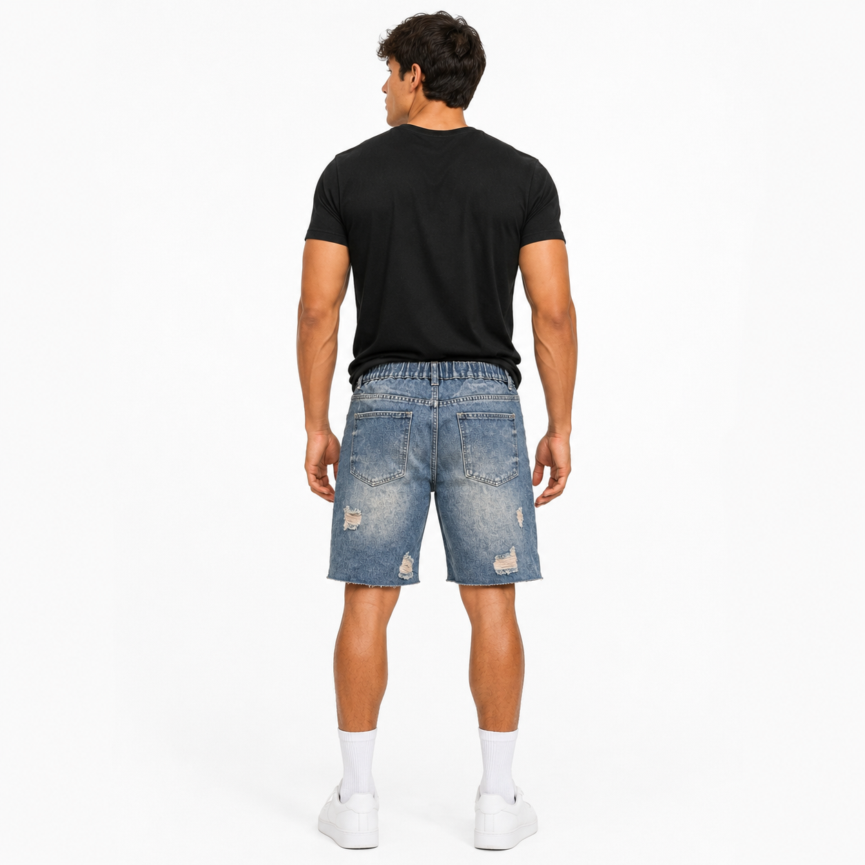 HME Men’s Modern Light Wash Denim Shorts